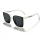 Milk White Frame Gray Lens