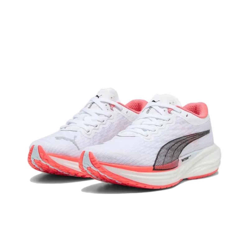 Puma Deviate Nitro 2 White Fire Orchid Women's-2