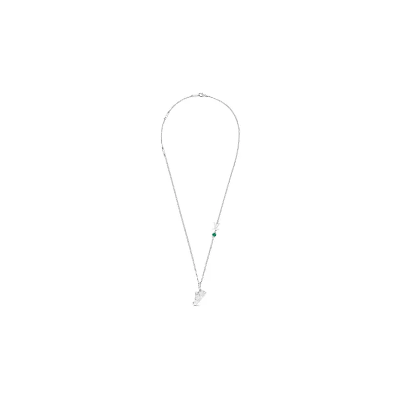 LOUIS VUITTON Trainer Strass Necklaces Women's Silver-2