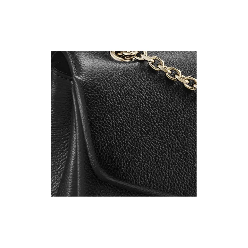 CARTIER Cow Leather Shoulder Bag Crossbody Bag Small Size Women's Black-2