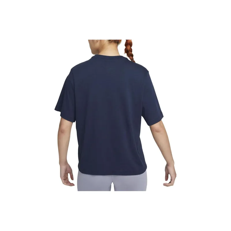 Nike Women'ss Butterfly Print Crewneck T-Shirt Navy-0