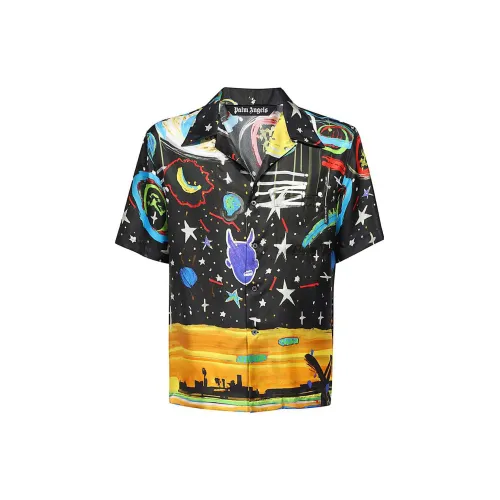 PALM ANGELS Starry Night Bowling Shirt