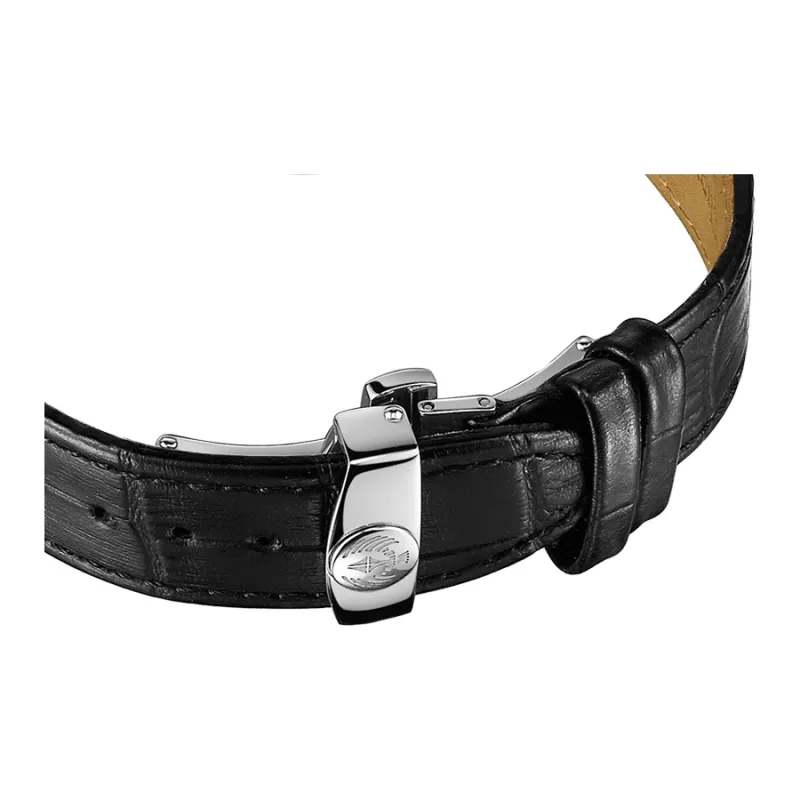 EMILE CHOURIET Automatic Mechanical Movement Men's Watches Watch 42 Silver Dial Stainless Steel Case Cow Leather Strap-4