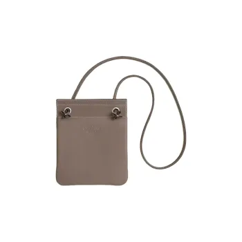 HERMES Aline Milo Lambskin Swift Calfskin Shoulder Bag Crossbody Bag Mini Women's Elephant Gray