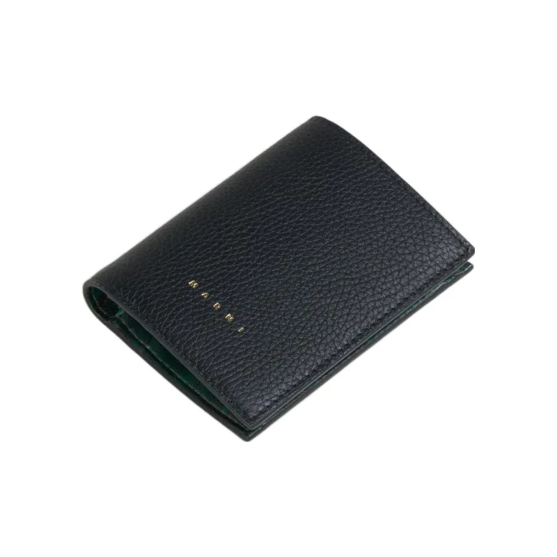 MARNI Venice Calfskin Wallet Women's Black-1