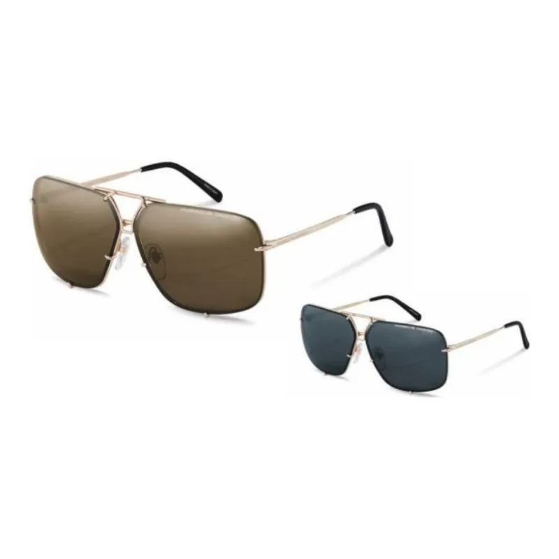 PORSCHE DESIGN Pure Titanium Square Sunglasses Unisex-1