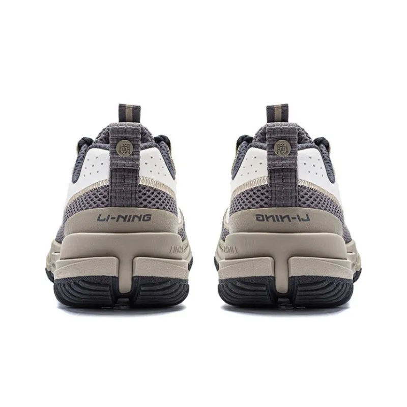 LiNing CF Linchuan LITE Cushioned Slip Resistant Breathable Low Top Casual Shoes Men's Smoke Ink Gray-3