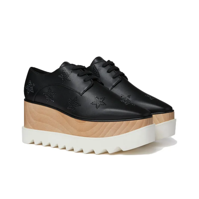Stella McCartney Elyse Crystal Star Platform Oxfords-2