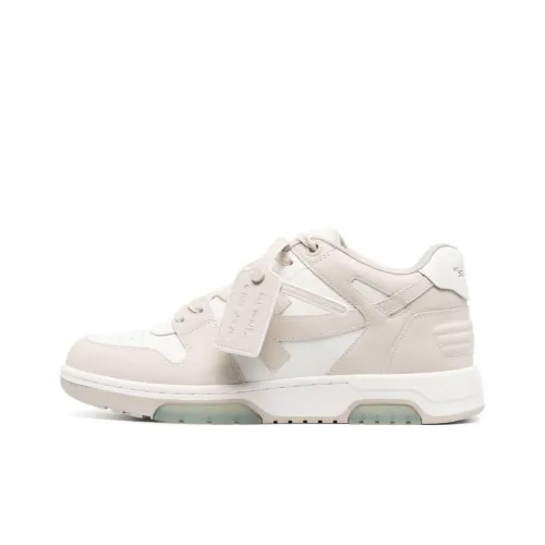 OFF-WHITE Out Of Office Calf Leather White Beige