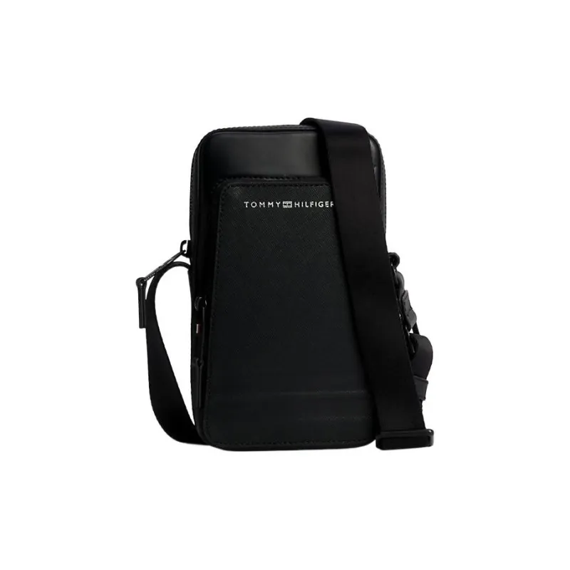 Tommy Hilfiger Leather Shoulder Bag Crossbody Bag Regular Men's Black-0