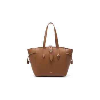 Furla Leather Tote Bag Shopping Bag Handbag Regular Women's Brown