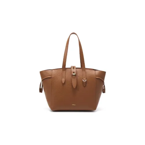 Furla Leather Tote Bag Shopping Bag Handbag Regular Women's Brown