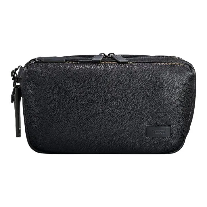 TUMI Leather Sling Bag Fanny Pack Regular Men's Black-0