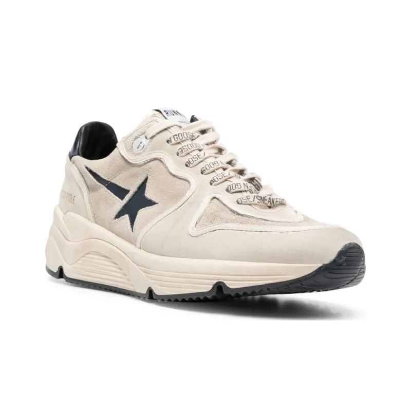 Golden Goose Running Sole Low Top Casual Shoes Men's Beige Black Vintage Version-1