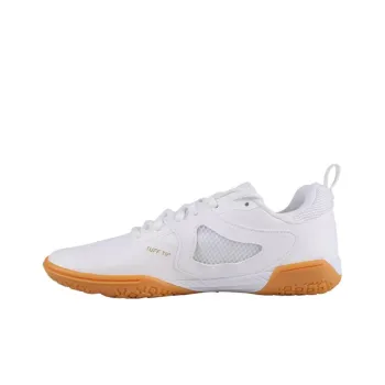 LiNing Breathable Wear Resistant Slip Resistant Low Top Table Tennis Shoes Unisex White Gold