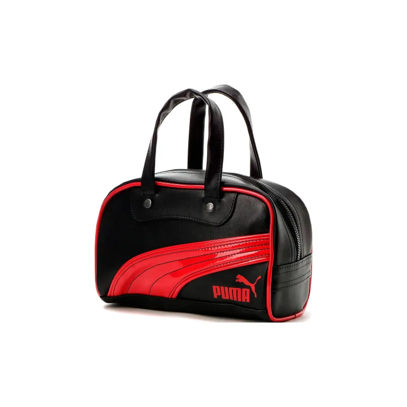 PUMA Polyurethane Handle Bag Handbag Mini Women's Black/Red-0