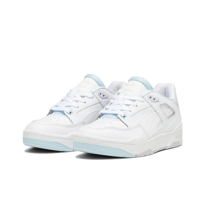 PUMA Slipstream Anti Slip Wear Resistant Low Top Skateboard Shoes Women's White Blue-2
