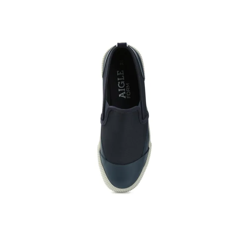 AIGLE Rubber Slipon Slip Resistant, Lightweight, And Breathable Low Top Skateboard Shoes Men's Marine Blue-2