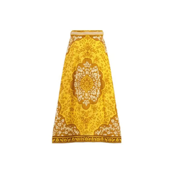 Zimmermann Casual Long Skirts Women's Yellow-1