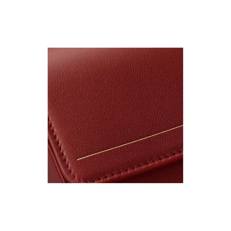 CARTIER Calfskin Storage Bag Women's Red-4