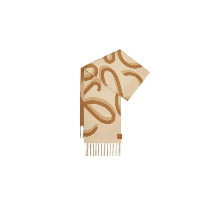 LOEWE Anagram Knit Scarves Women's-1