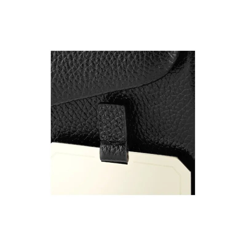 CARTIER Cow Leather Shoulder Bag Crossbody Bag Small Size Women's Black-5