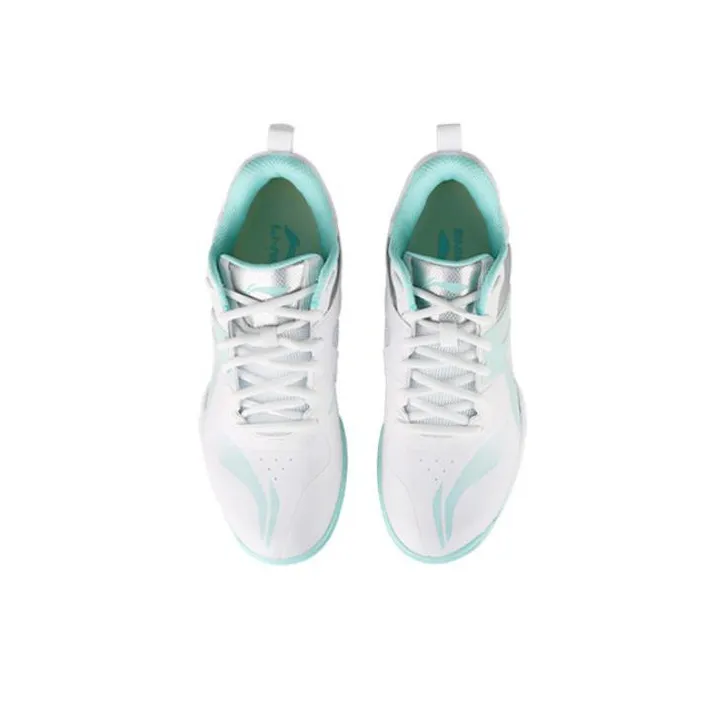 LiNing Cushioned Wear-Resistant Lightweight Low-Top Training Shoes Unisex White Silver-2