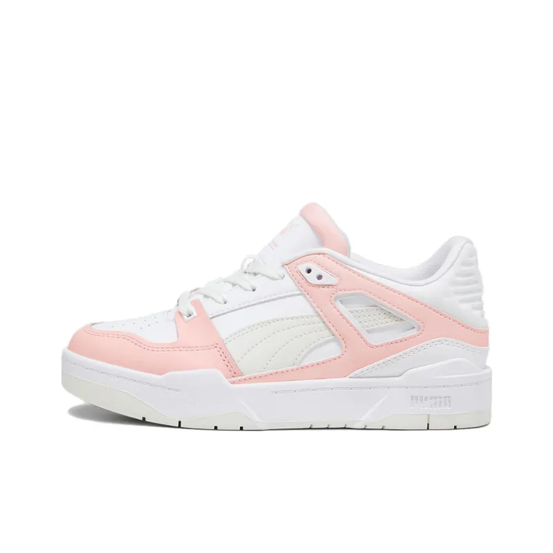 PUMA Slipstream Anti Slip Wear Resistant Low Top Skateboard Shoes Women's White Pink-0