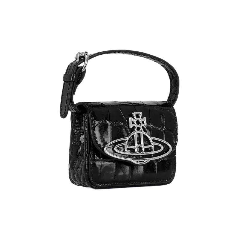 Vivienne Westwood Linda Cow Leather Handbag Mini Women's Black-1