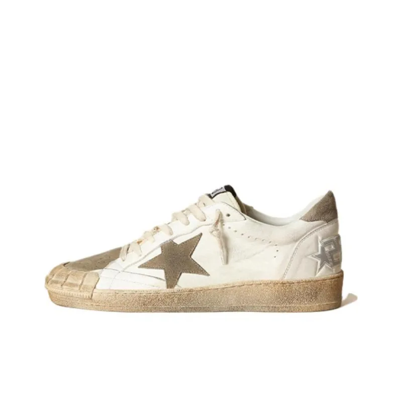 Golden Goose Ball Star Low-Top Skateboard Shoes Women's White Vintage Version-0