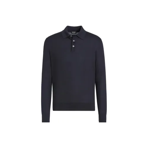 Ermenegildo Zegna Polo Shirts Men Marine Blue