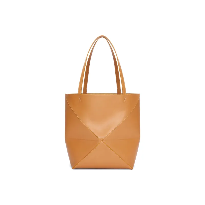 LOEWE Calfskin Tote Bag, Shopping Bag, Handbag Women's Brown-4