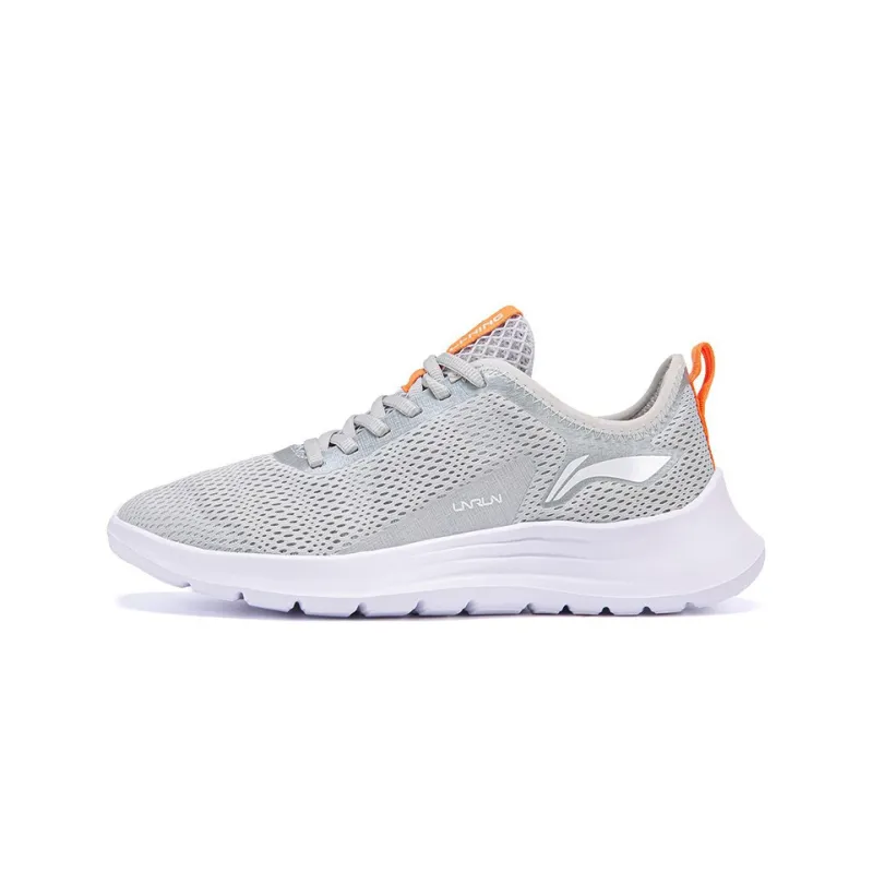 LiNing Anti Slip And Wear Resistant Breathable Low Top Running Shoes Men's Coin Gray-0