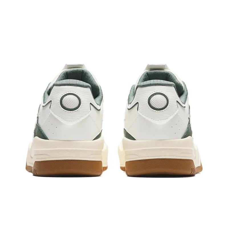 Anta Wave Shoes Slip Resistant Low Top Skateboard Shoes Men's White Gray Cyan-3
