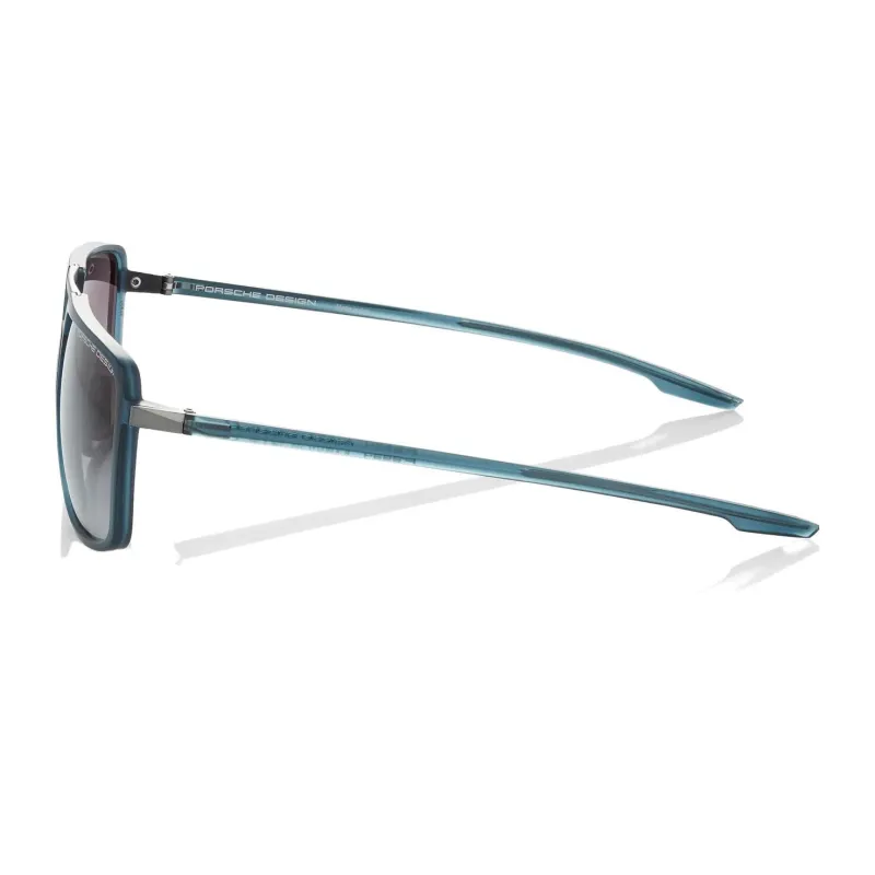PORSCHE DESIGN Plate And Metal Square Sunglasses Men's Blue-2