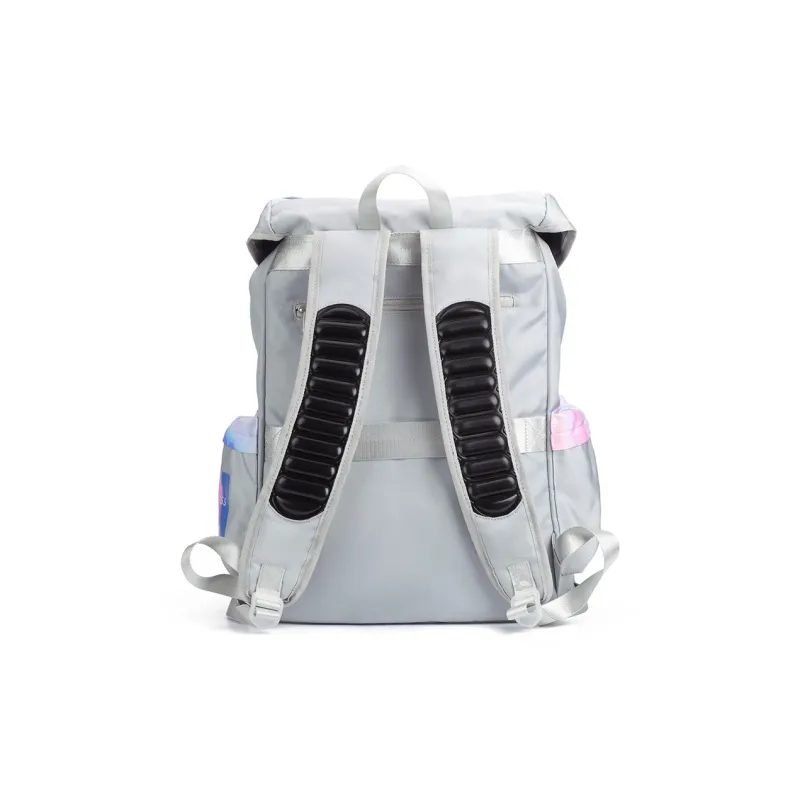 LOVERPUSS Polyester Backpack Large Size Unisex Iridescent Gray-3