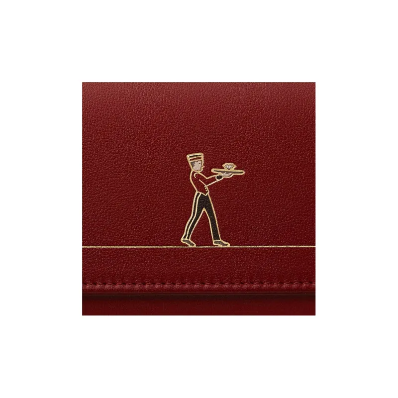 CARTIER Calfskin Storage Bag Women's Red-3