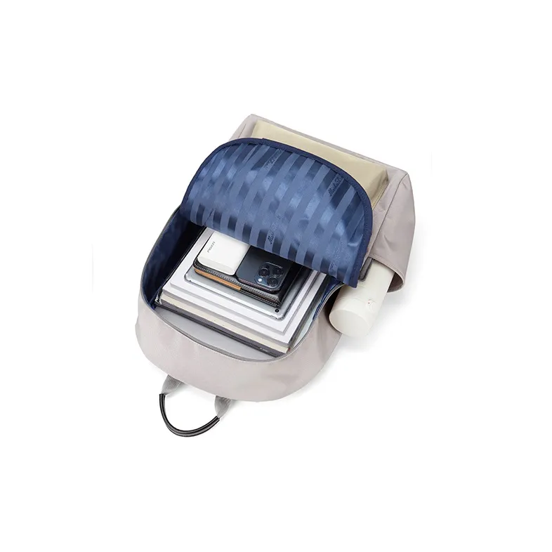 MashaLanti Nylon Fabric Laptop Backpack Large Size Unisex Gray-5