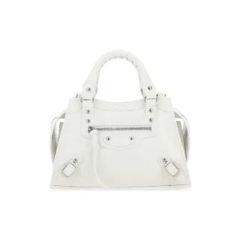 Balenciaga Leather Handbag Handbag Mini Women's White