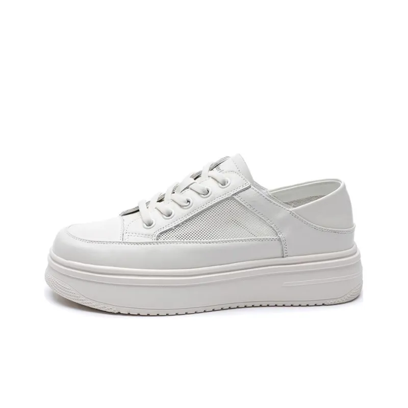 Spider King Low Top Skateboard Shoes Women's Ecru-1