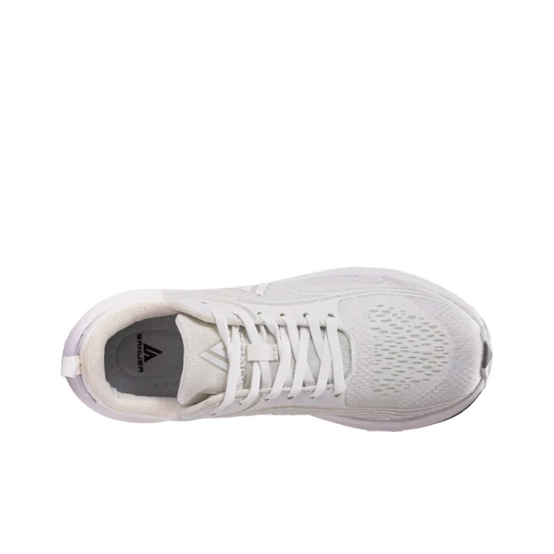 SANJEG Low Top Running Shoes Unisex Pearl White-1