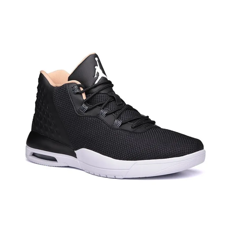 Jordan Academy Cushioning Anti-Slip And Wear-Resistant Mid-Top Basketball Shoes Men's Black-2