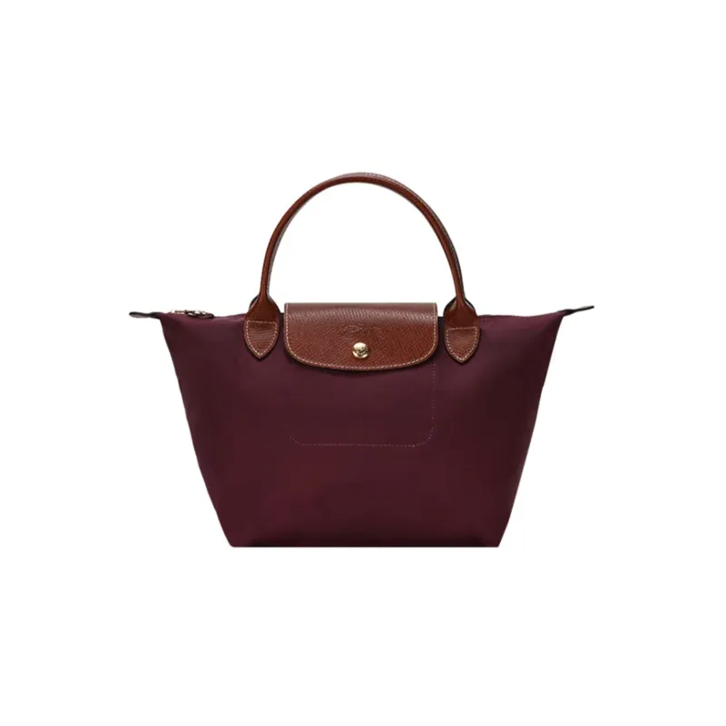 LONGCHAMP Fabric Dumpling Bag Handbag Trumpets Women's Dark Red-0
