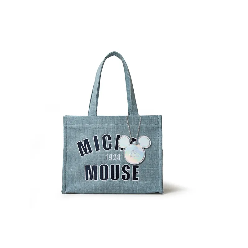 Disney Denim Tote Bag Shopping Bag Shoulder Bags Women's Dark Blue/Light Blue-4
