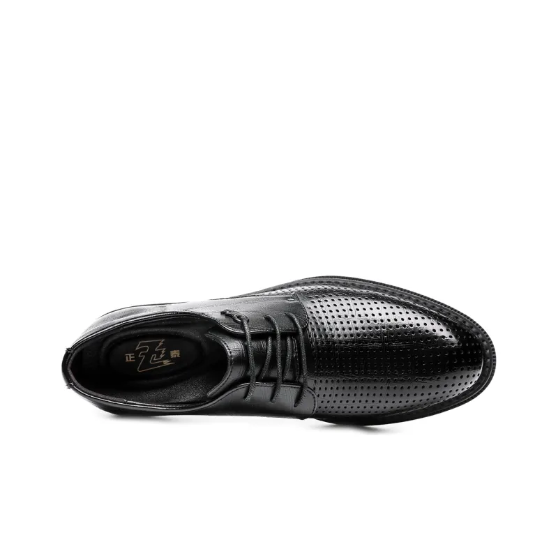 CHINT Dress Shoes Men Low Top Black-3