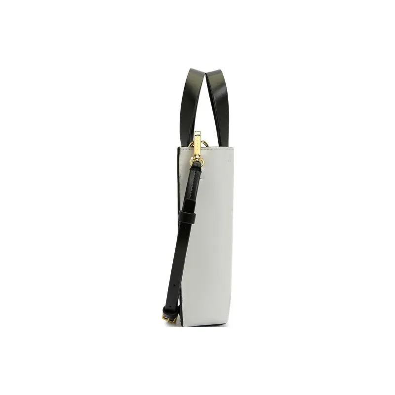 MARNI Cow Leather Tote Bag Shopping Bag Shoulder Bag Crossbody Bag Handbag Extra Mini Women's Black White-1