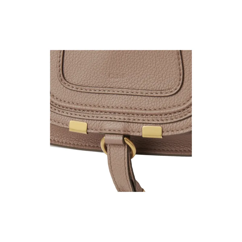 Chloe Marcie Grain Calfskin Shoulder Bag, Crossbody Bag, Handbag Mini Women's Wood Rose-4