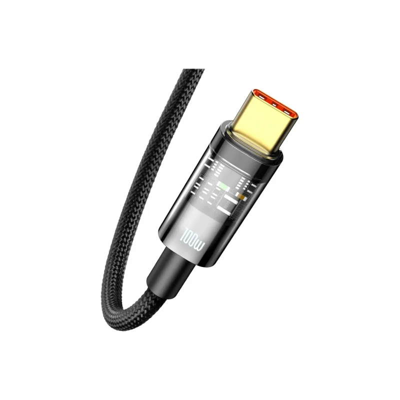 Baseus Type C To Type C USB A Explorer Collection Smart Power Bank Fast Charging Cable 100W 1/2 Meter Length-10