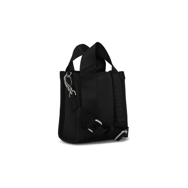 GANNI Polyester Tote Bag Shopping Bag Mini Women's Black-1