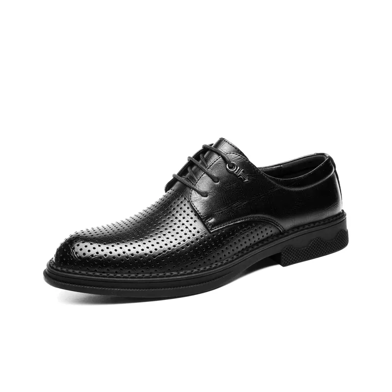 CHINT Dress Shoes Men Low Top Black-1